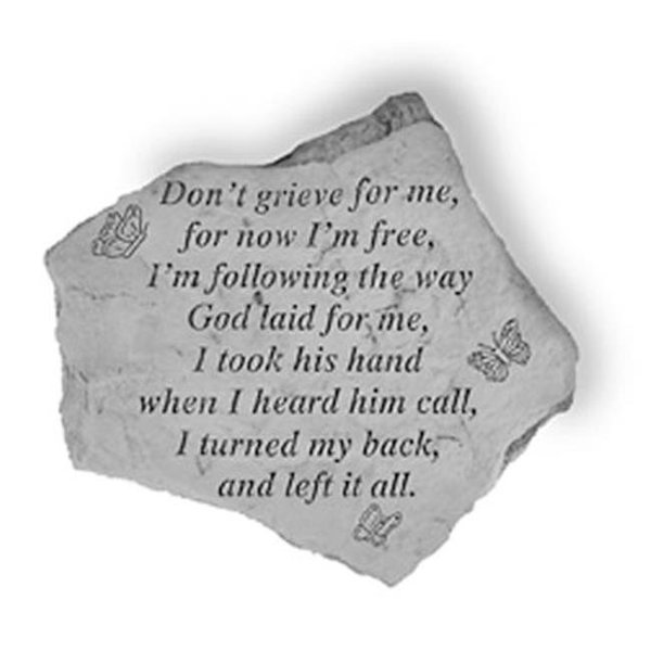 Kay Berry Inc Kay Berry- Inc. 65220 Don-t Grieve For Me - Memorial - 12.5 Inches x 10.5 Inches 65220